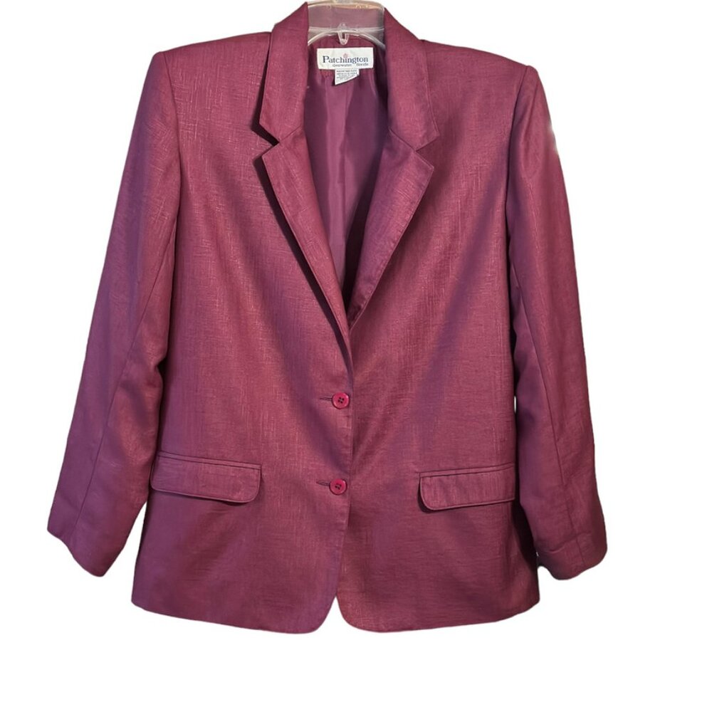 Vintage Patchington Blazer Raspberry Wine,  Size Small